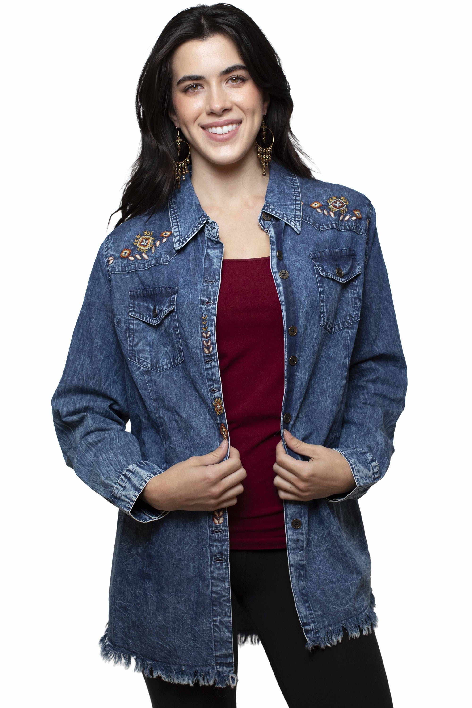 Layering Shirt W/embroidery - HC1053