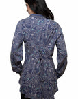 Printed Top W/lace Up Back - HC1054
