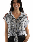 Tie Front Top - HC1055