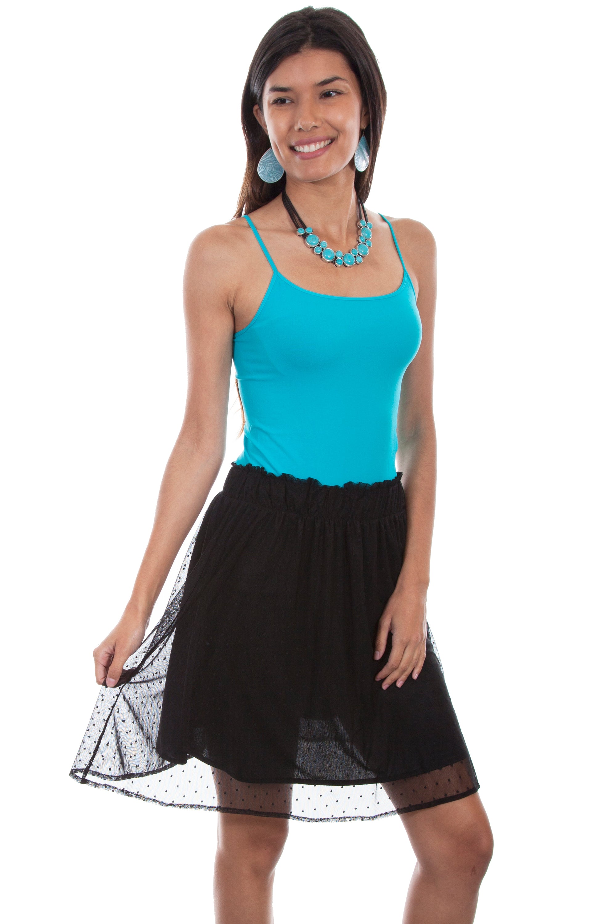 Swiss Dot Skirt W/elastic Waist Band - HC511