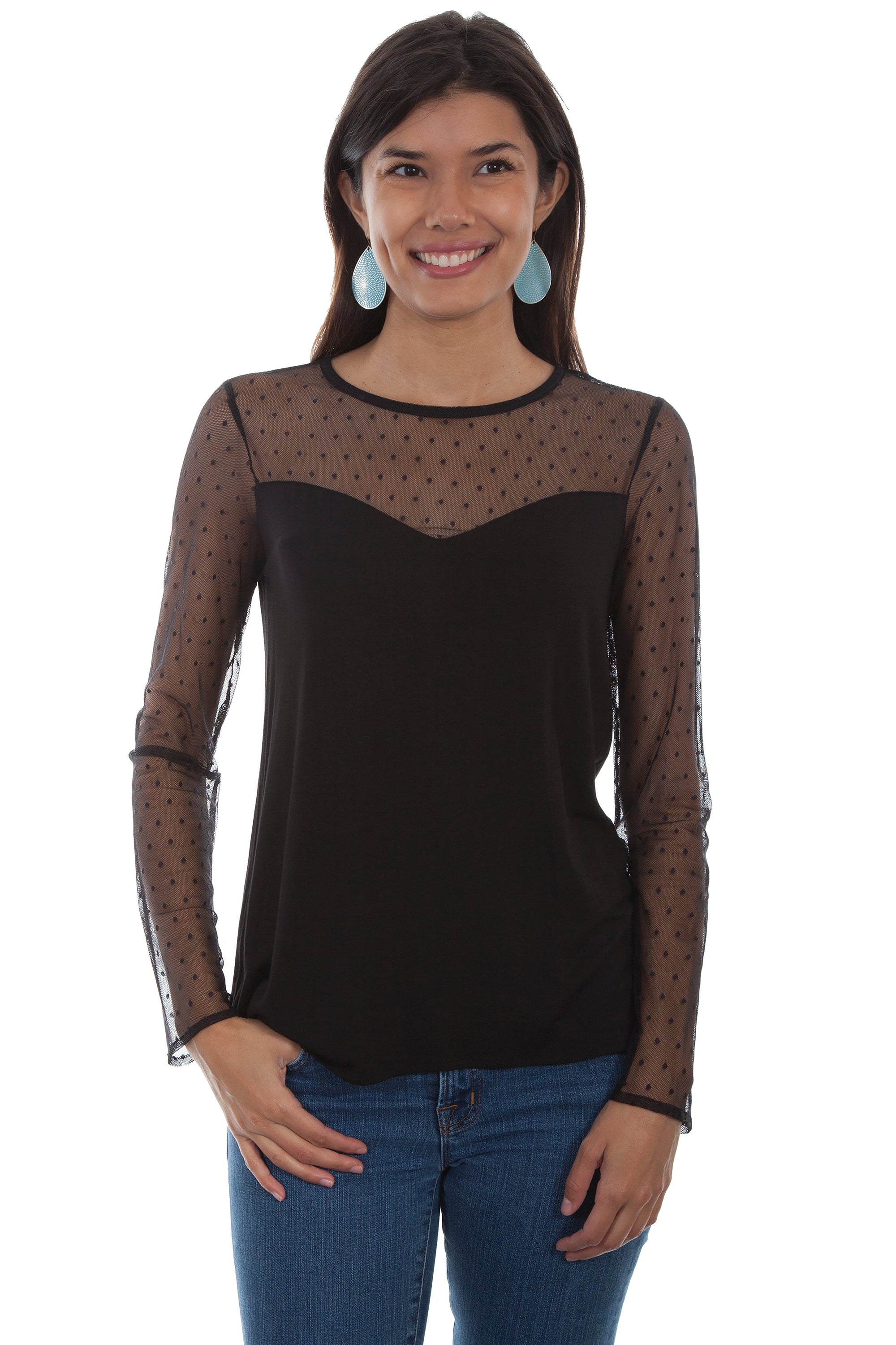 Swiss Dot Top W/sweetheart Neckline - HC513