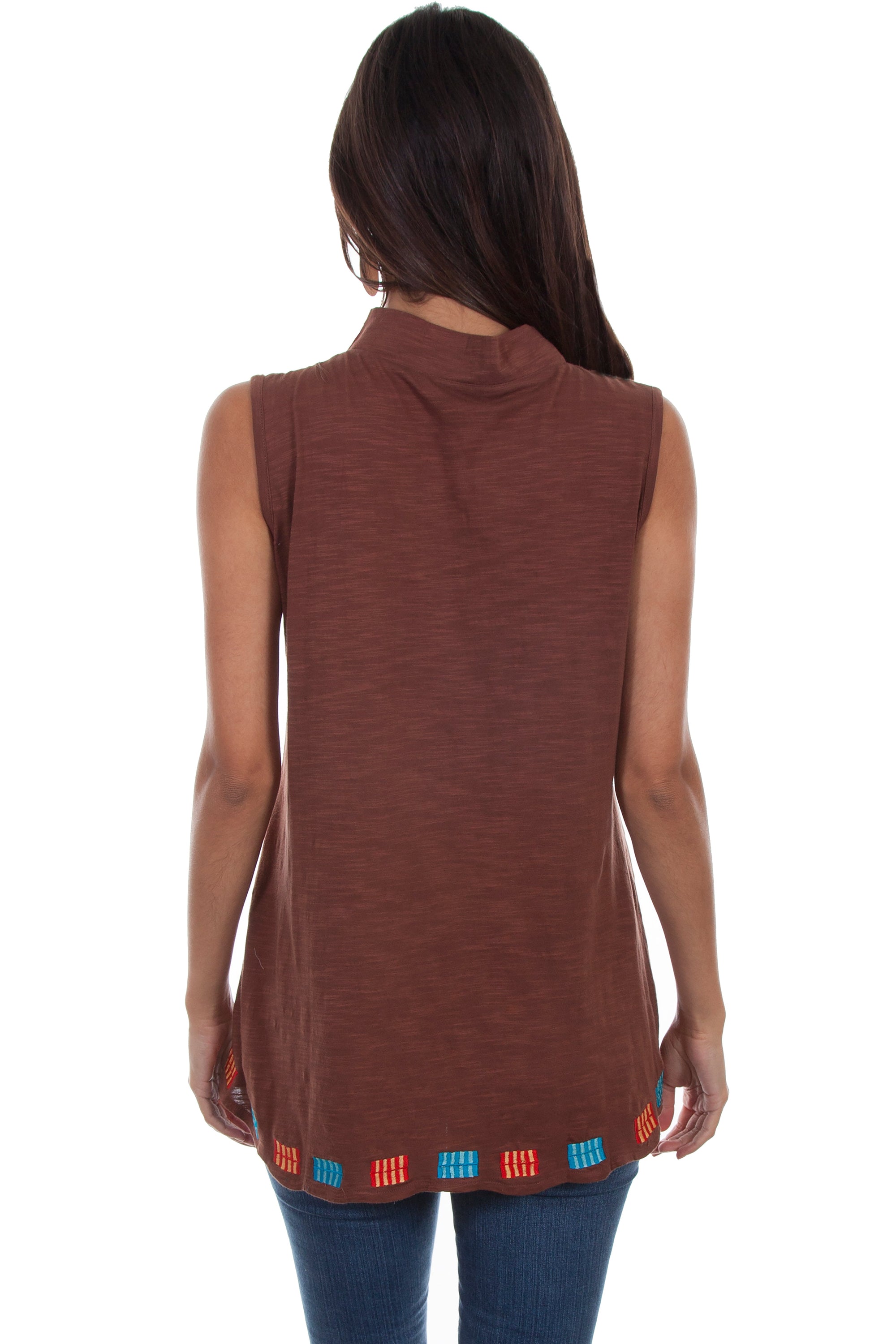 V-neck Tank W/beads - HC532