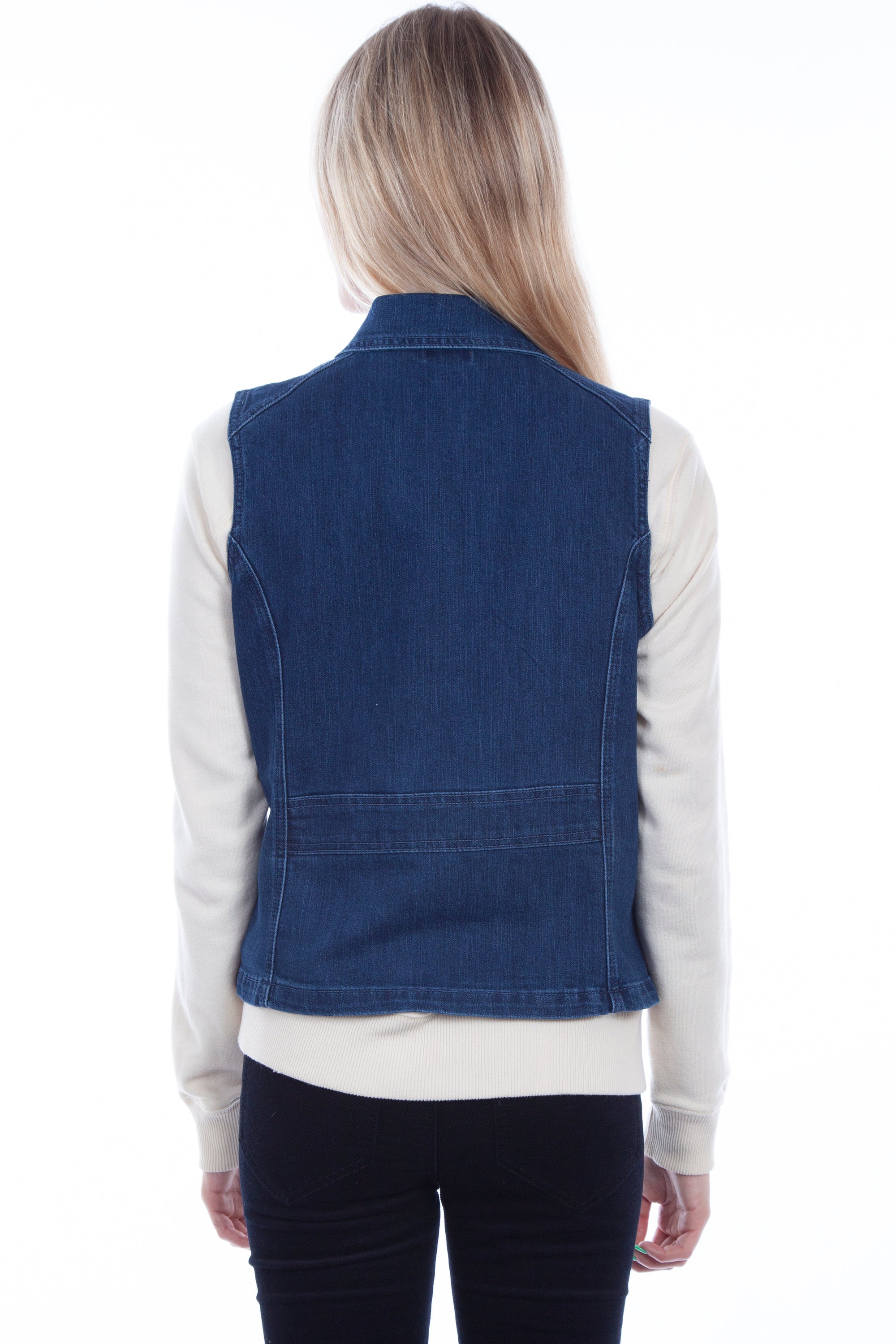 Denim Vest W/princess Seams - HC548