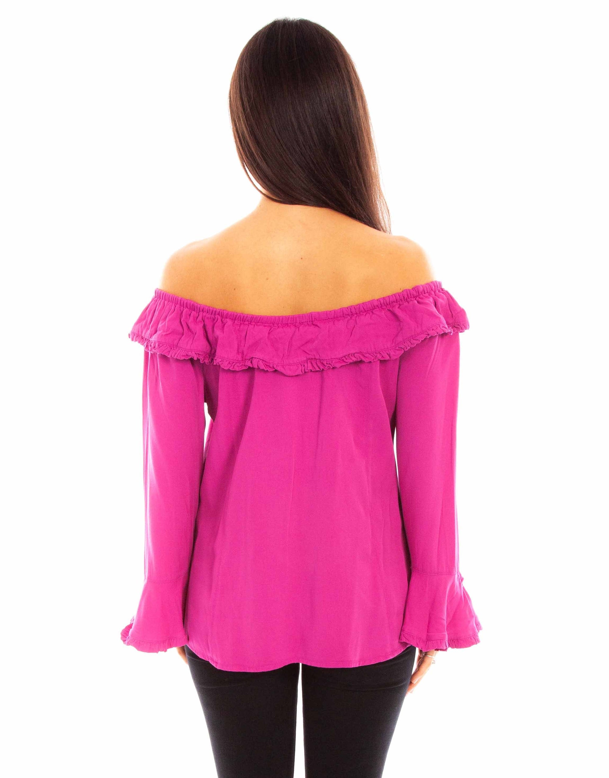 Ruffle Off/on Shoulder Blouse - HC579