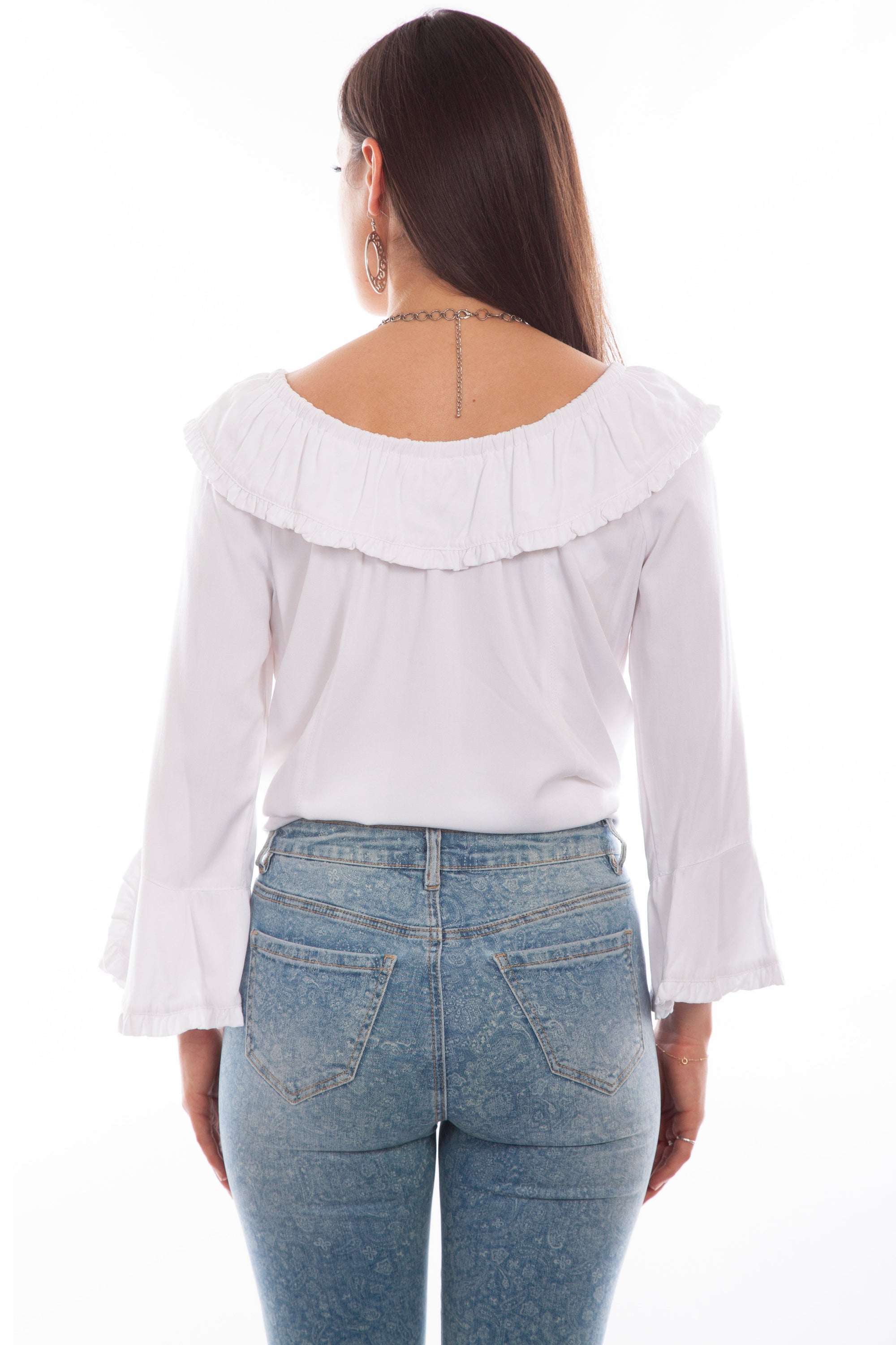 Ruffle Off/on Shoulder Blouse - HC579