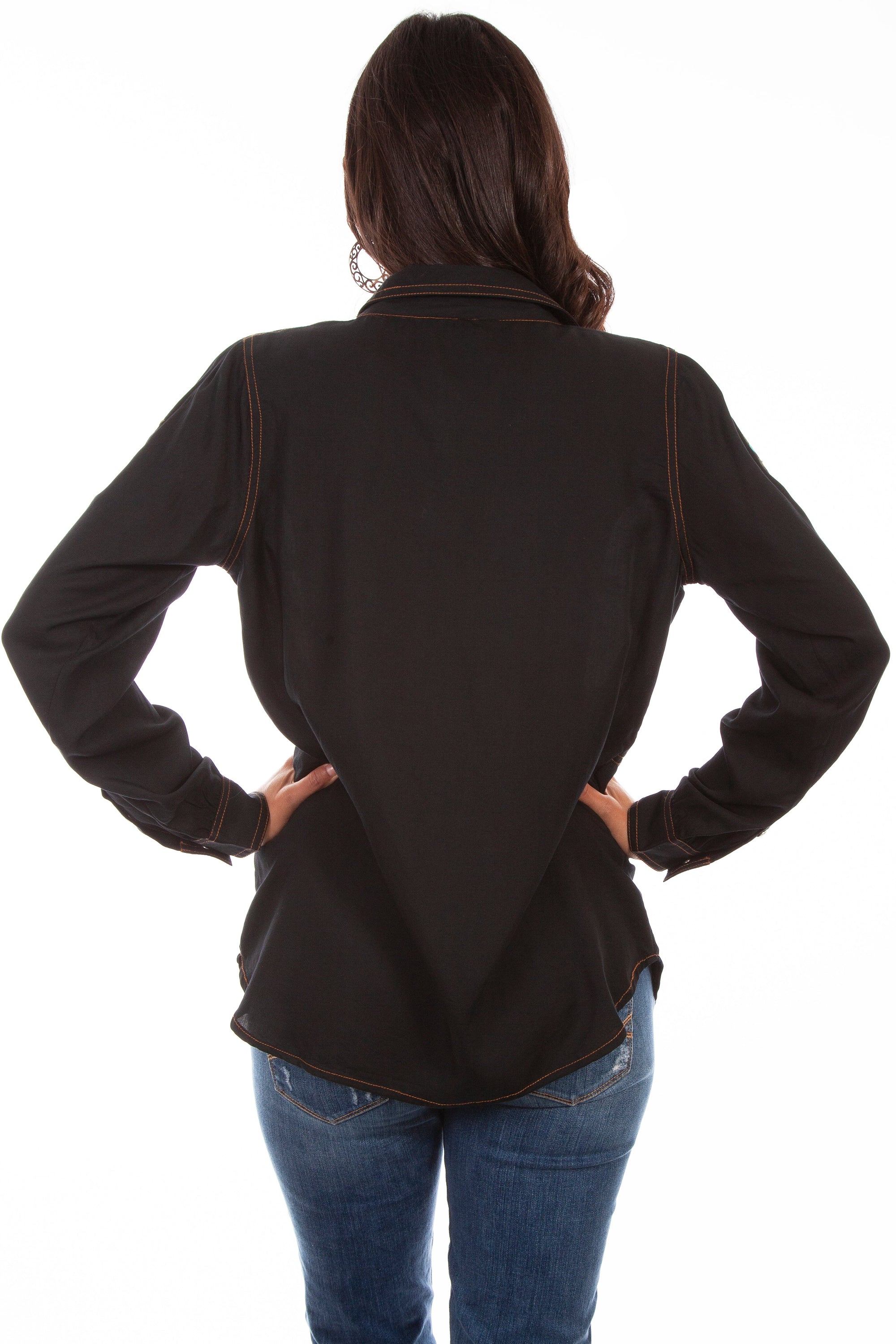 Colorful Emb Contrast Stitch Oversht - HC629