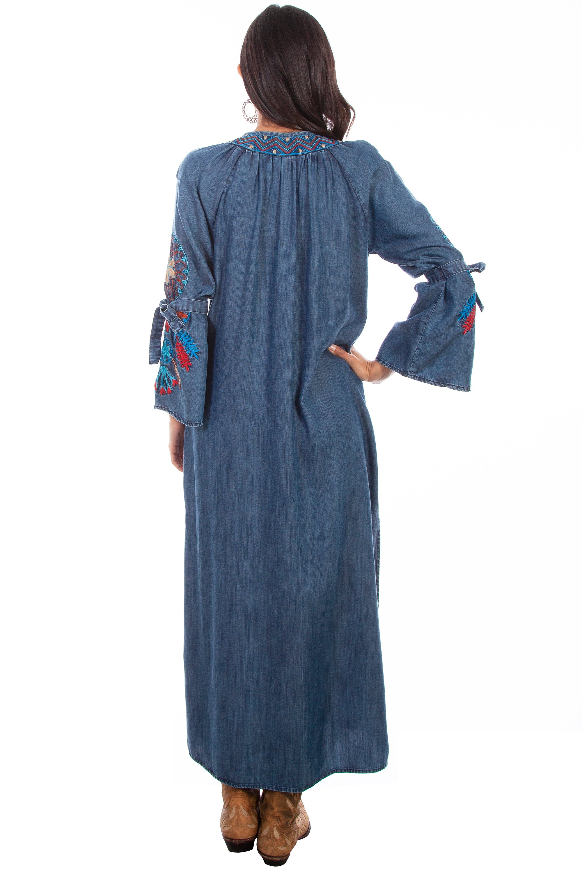 Dream Catcher Emb Denim Duster - HC633
