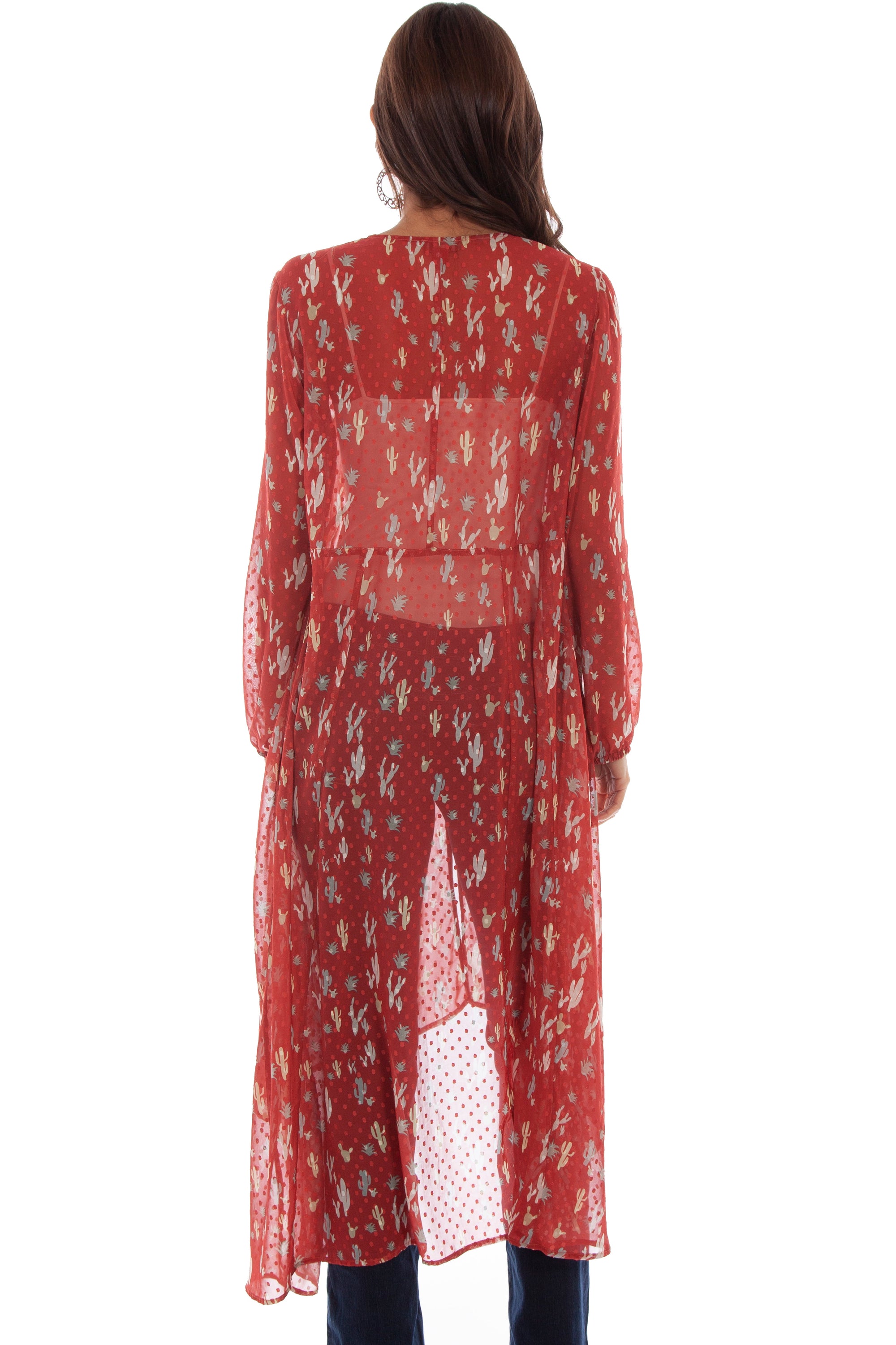 Printed Swiss Dot Duster - HC668