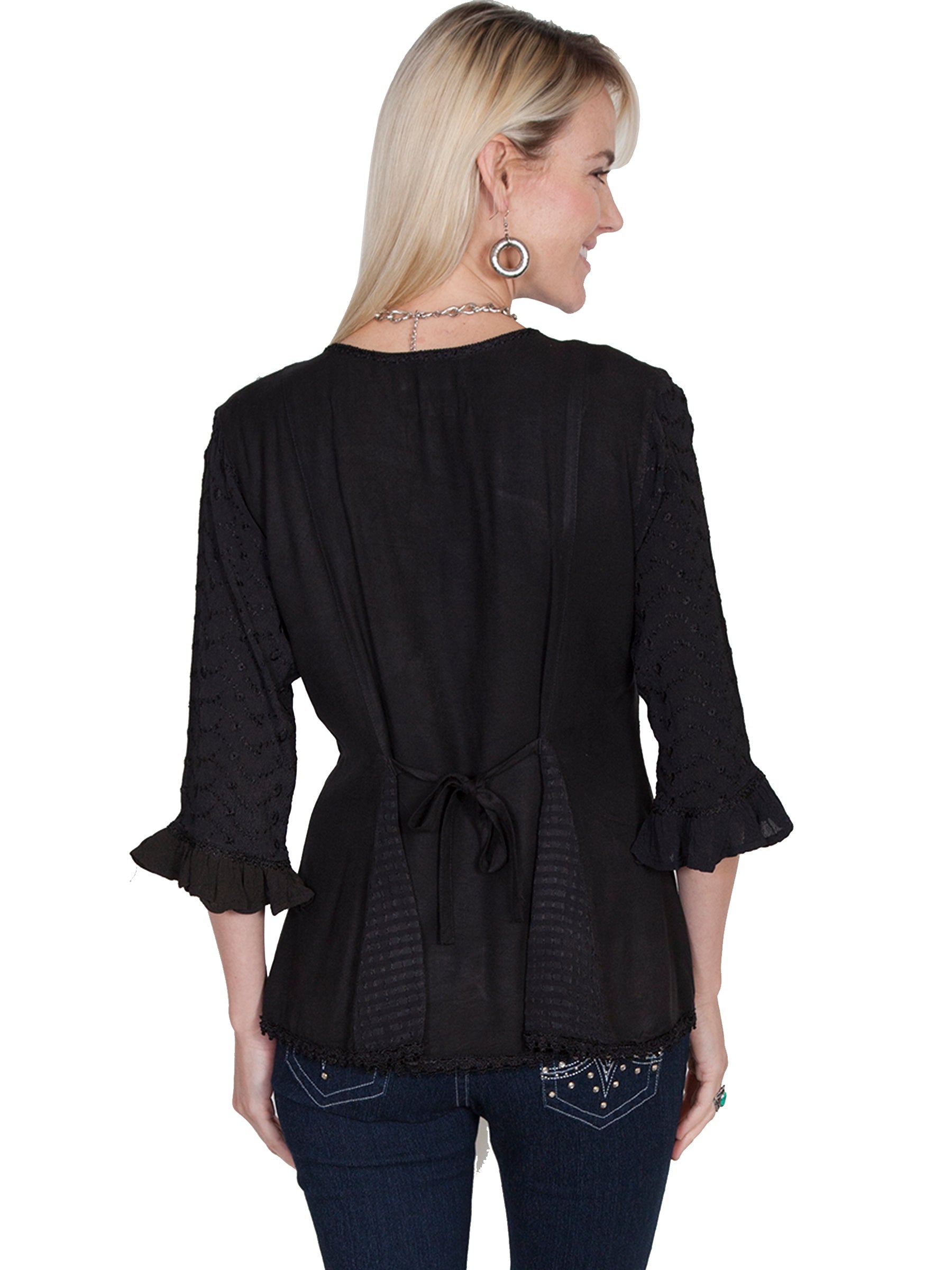 Rayon 3/4 Sleeve Blouse - HC67
