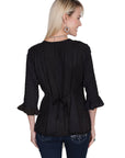 Rayon 3/4 Sleeve Blouse - HC67