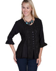 Rayon 3/4 Sleeve Blouse - HC67