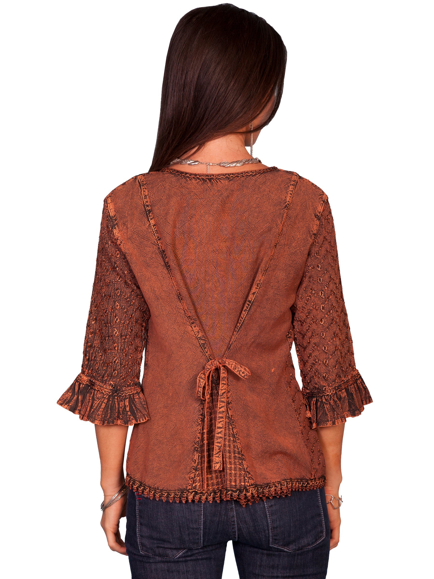 Rayon 3/4 Sleeve Blouse - HC67