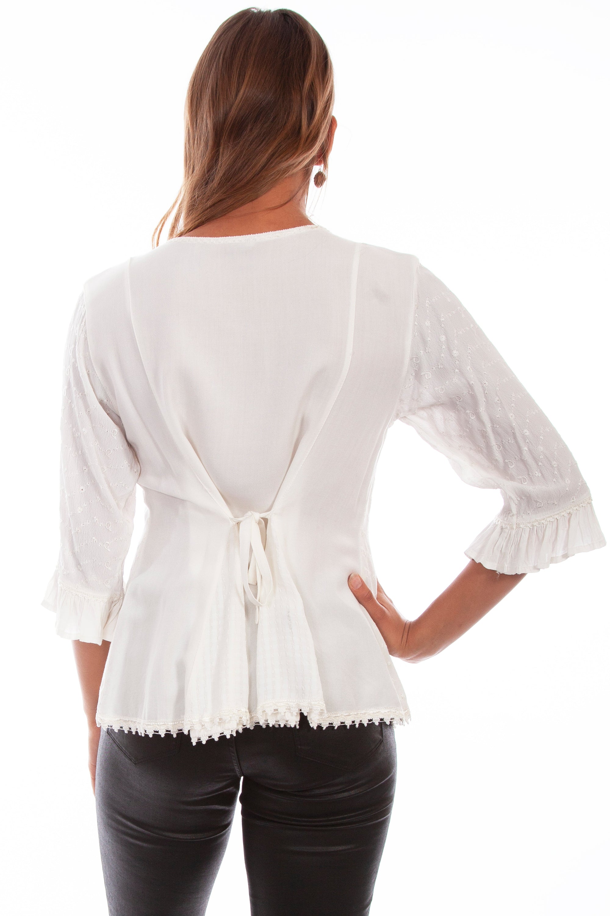 Rayon 3/4 Sleeve Blouse - HC67