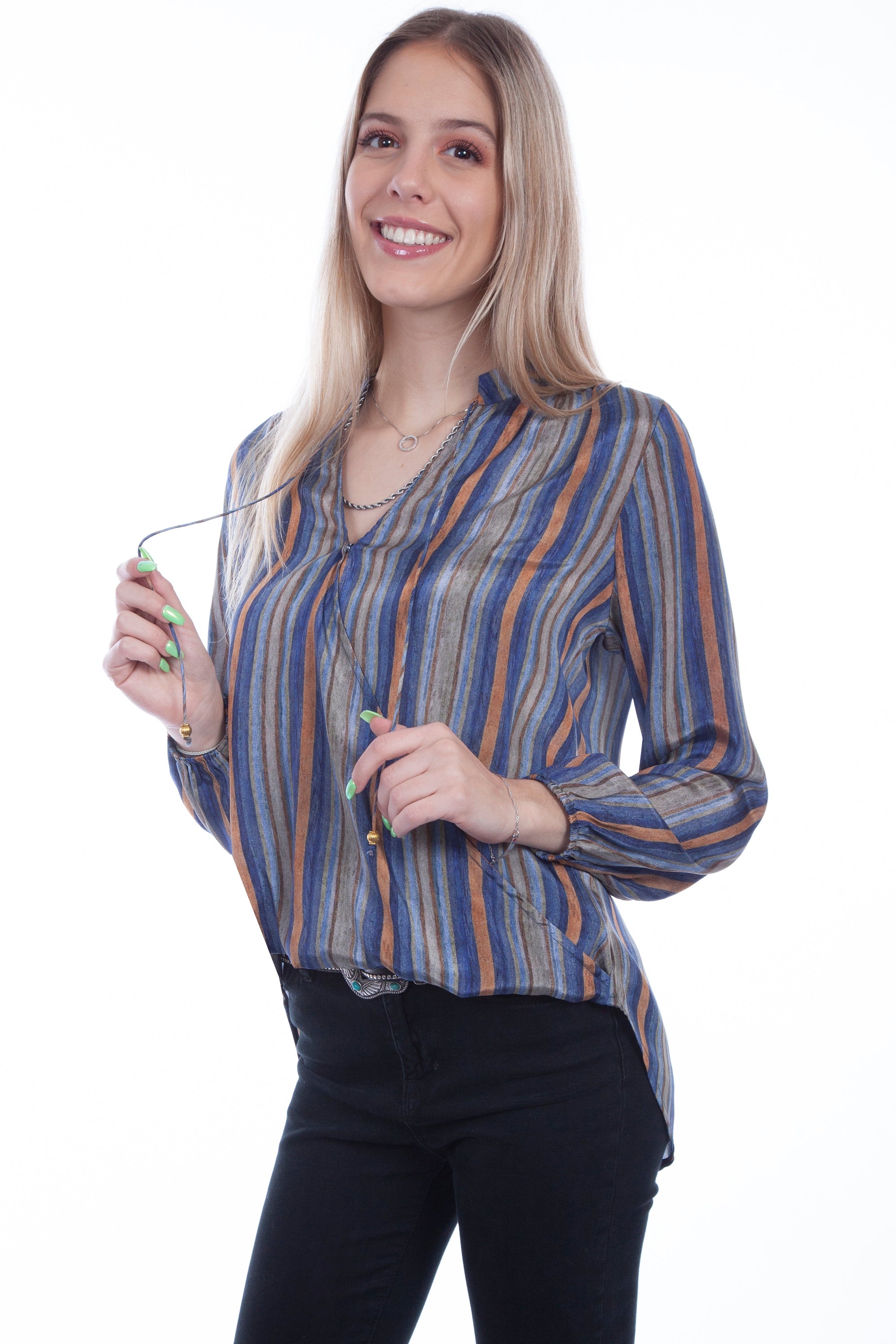 Hi/lo Crossover Top W/tassel - HC719