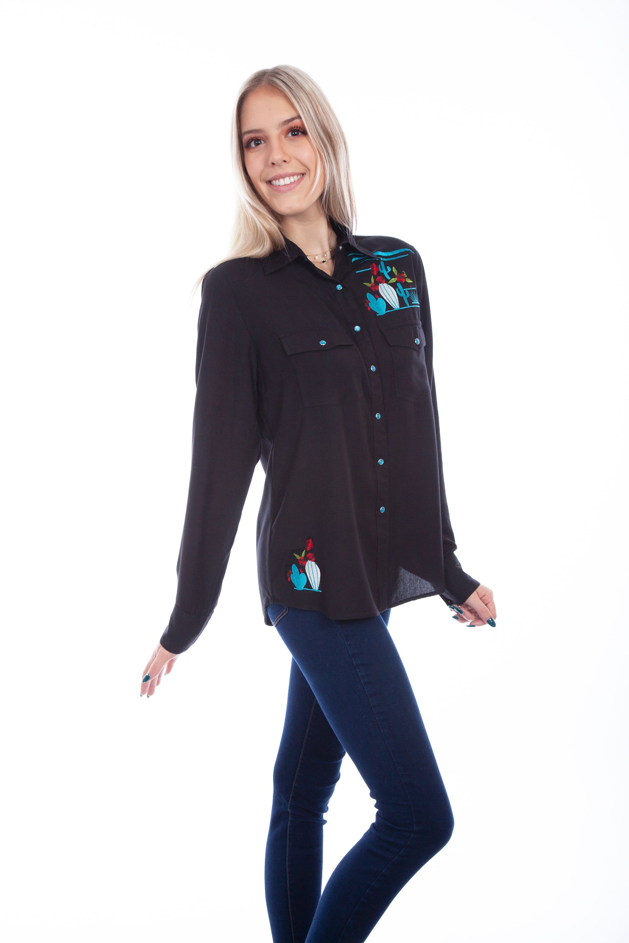 Cactus Emb. Blouse - HC724