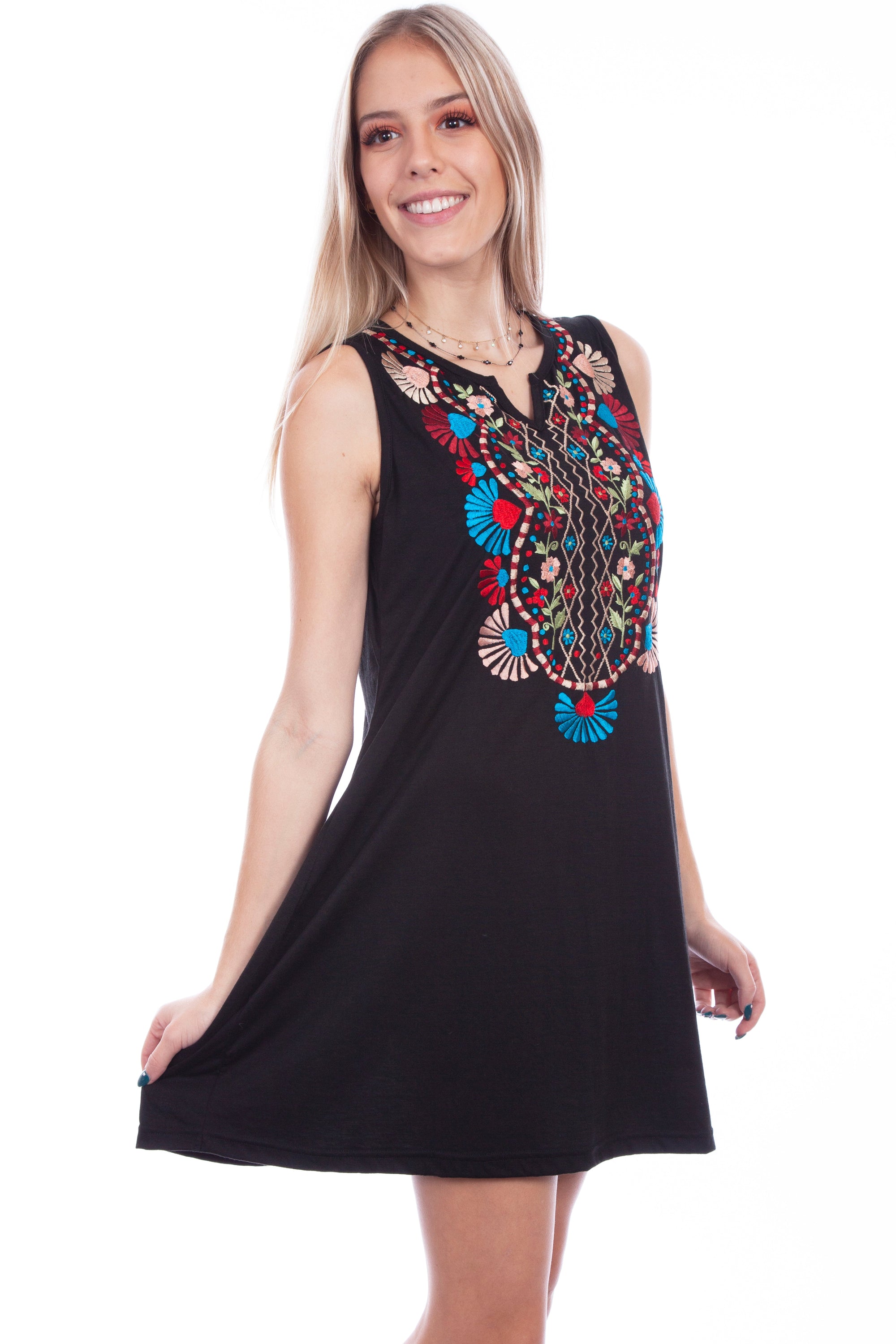 Short Dress W/embroidery - HC726