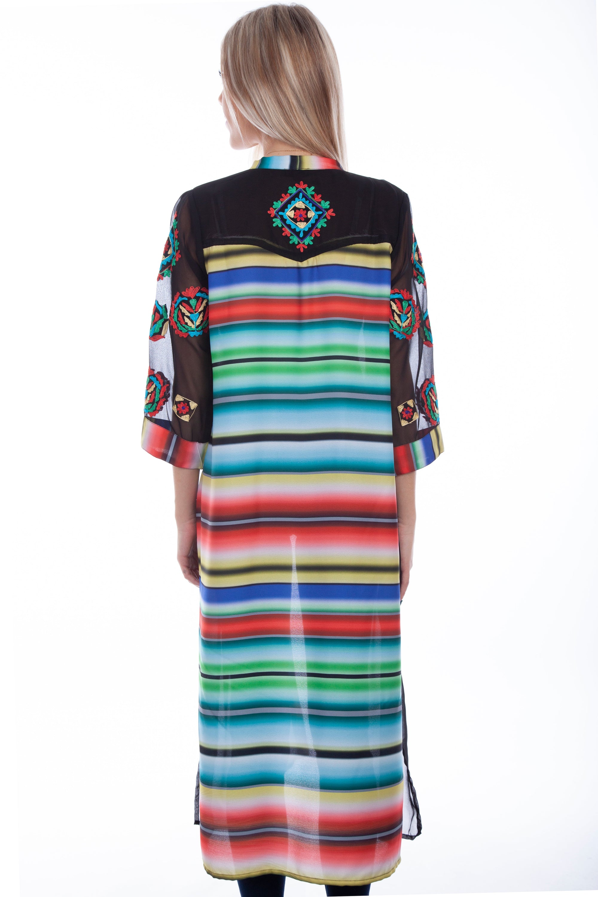Embroidered Duster Serape Back - HC729