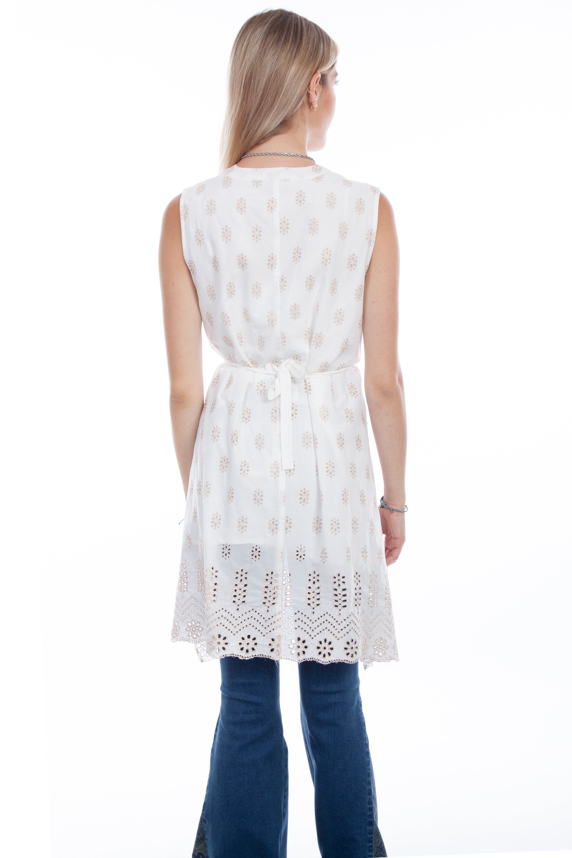 Emb. Tie Back Tunic - HC737