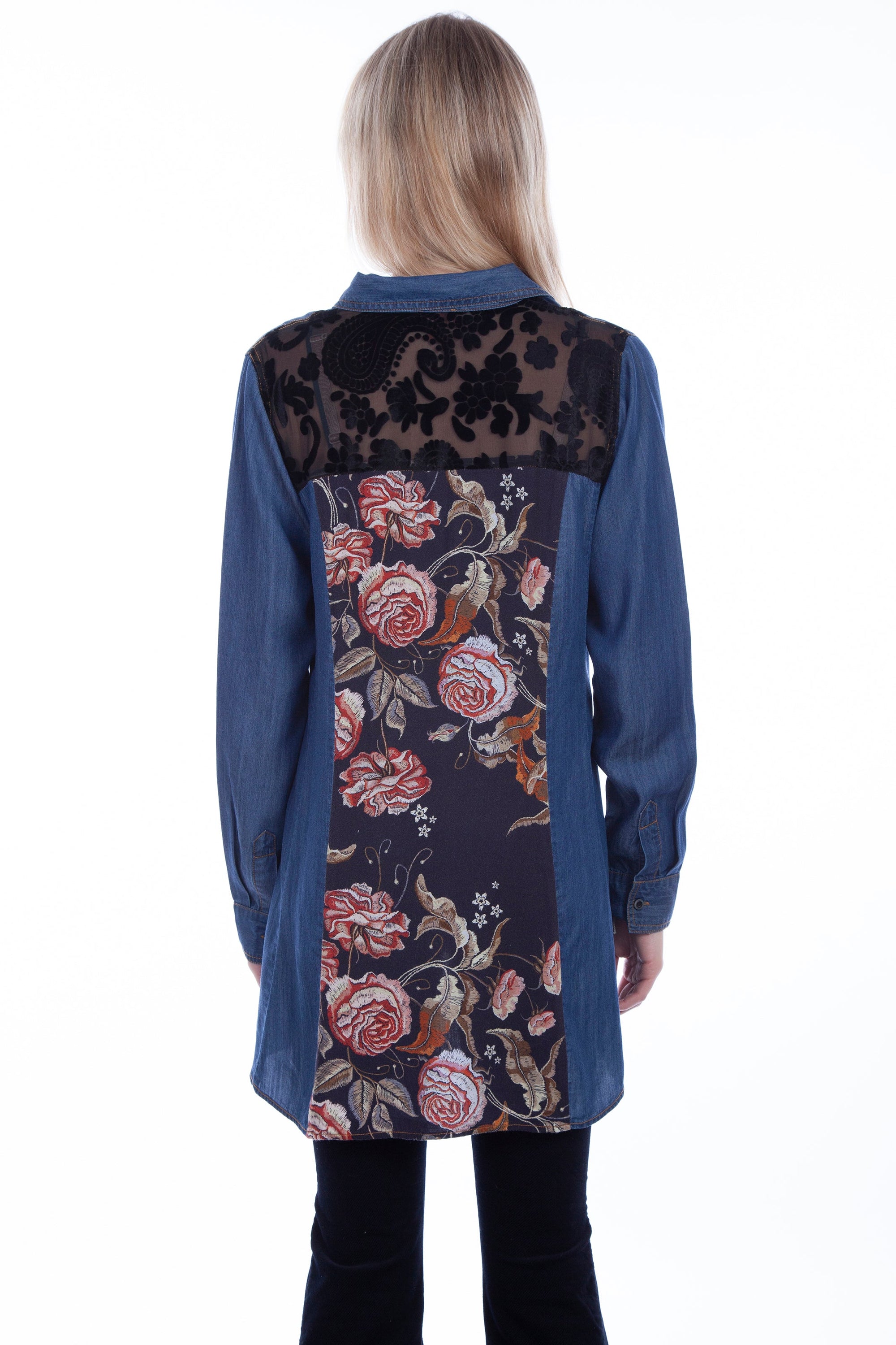 Burn Out Back Tunic - HC743