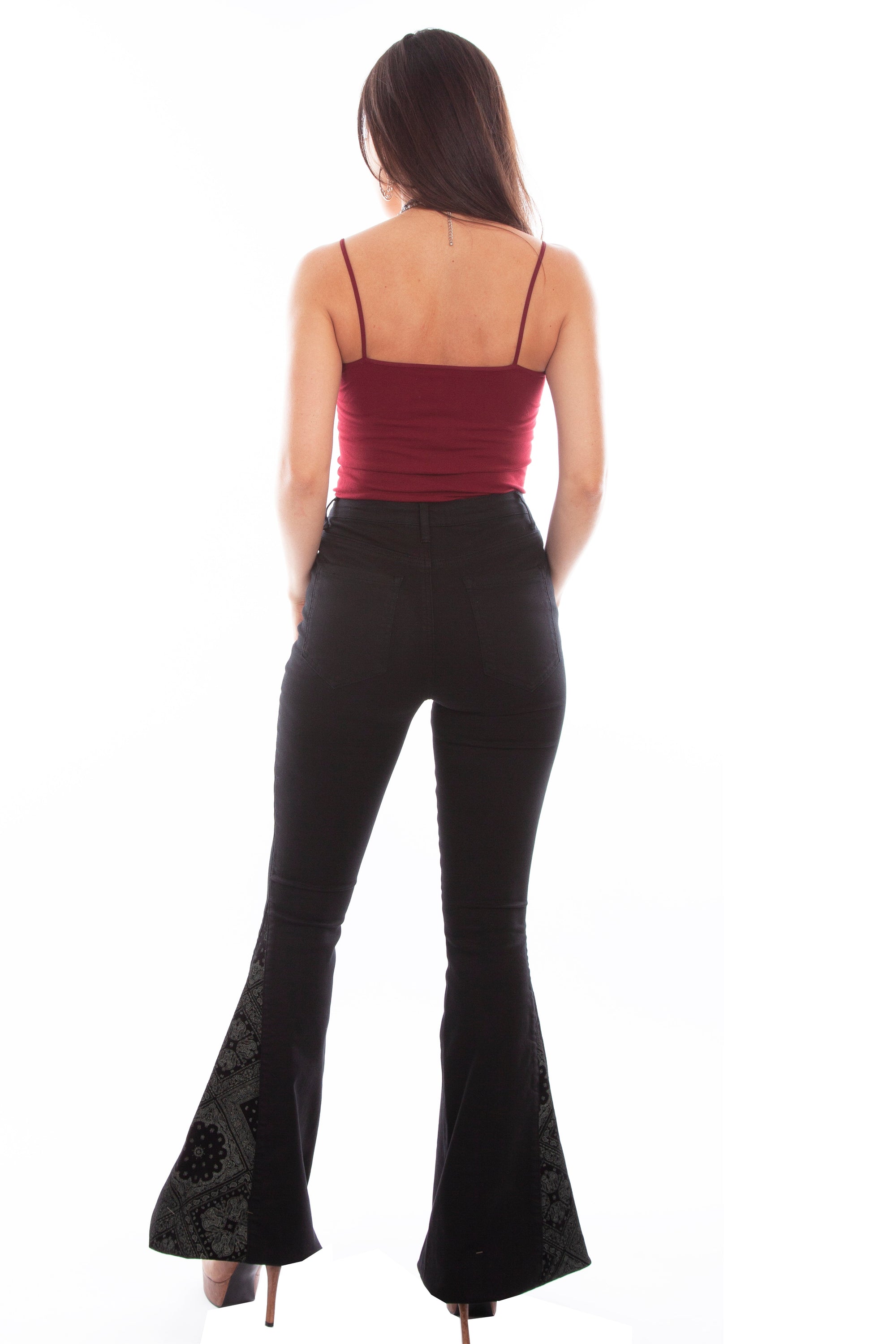 Bandana Print Bell Bottom Pants - HC782