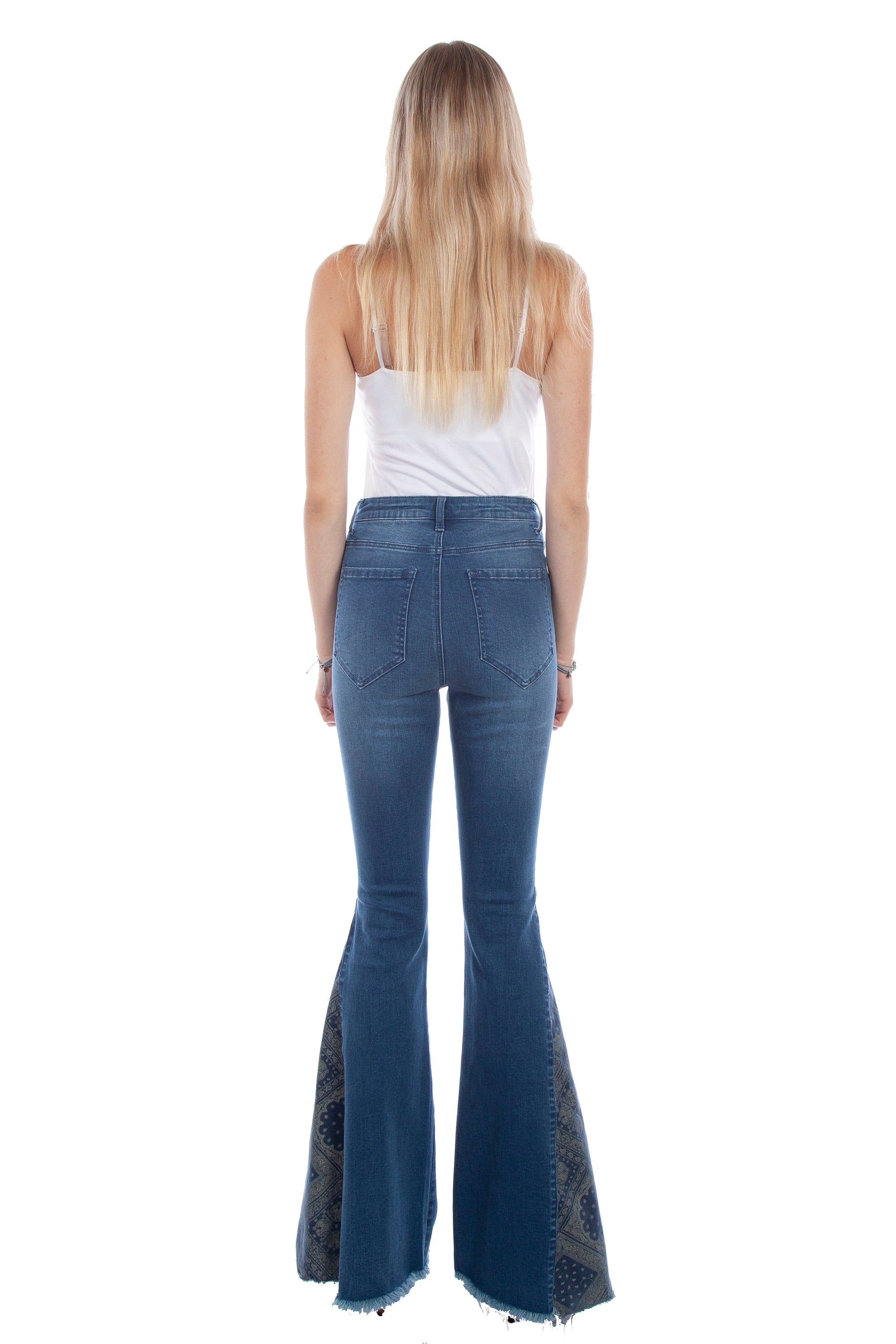 Bandana Print Bell Bottom Pants - HC782