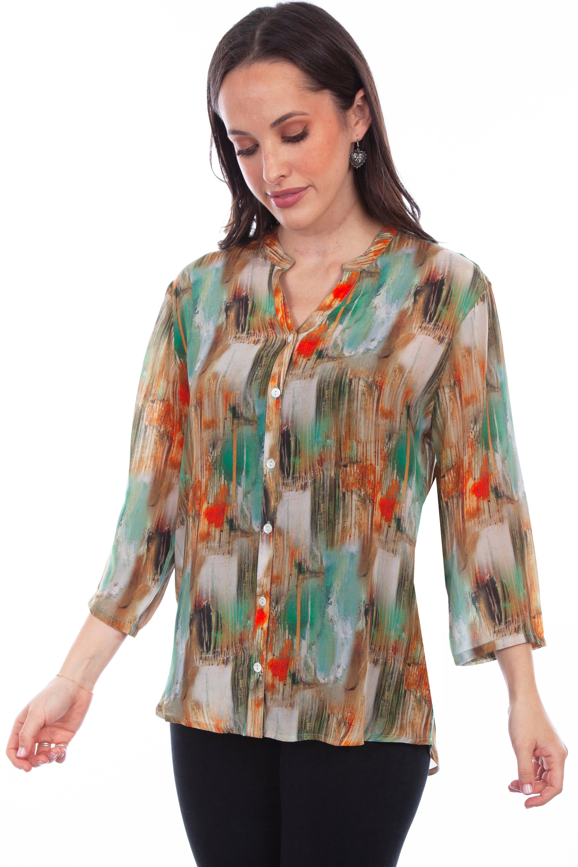 Multi Color Print Blouse - HC804