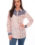 Multi Fabric Vintage Blouse - HC829