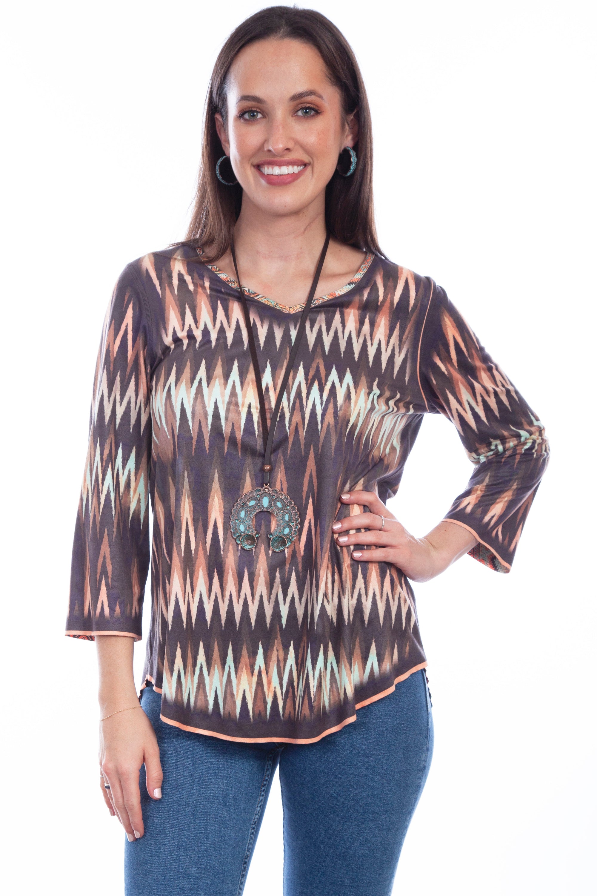Microfiber Print Reversible Top - HC830