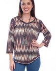 Microfiber Print Reversible Top - HC830