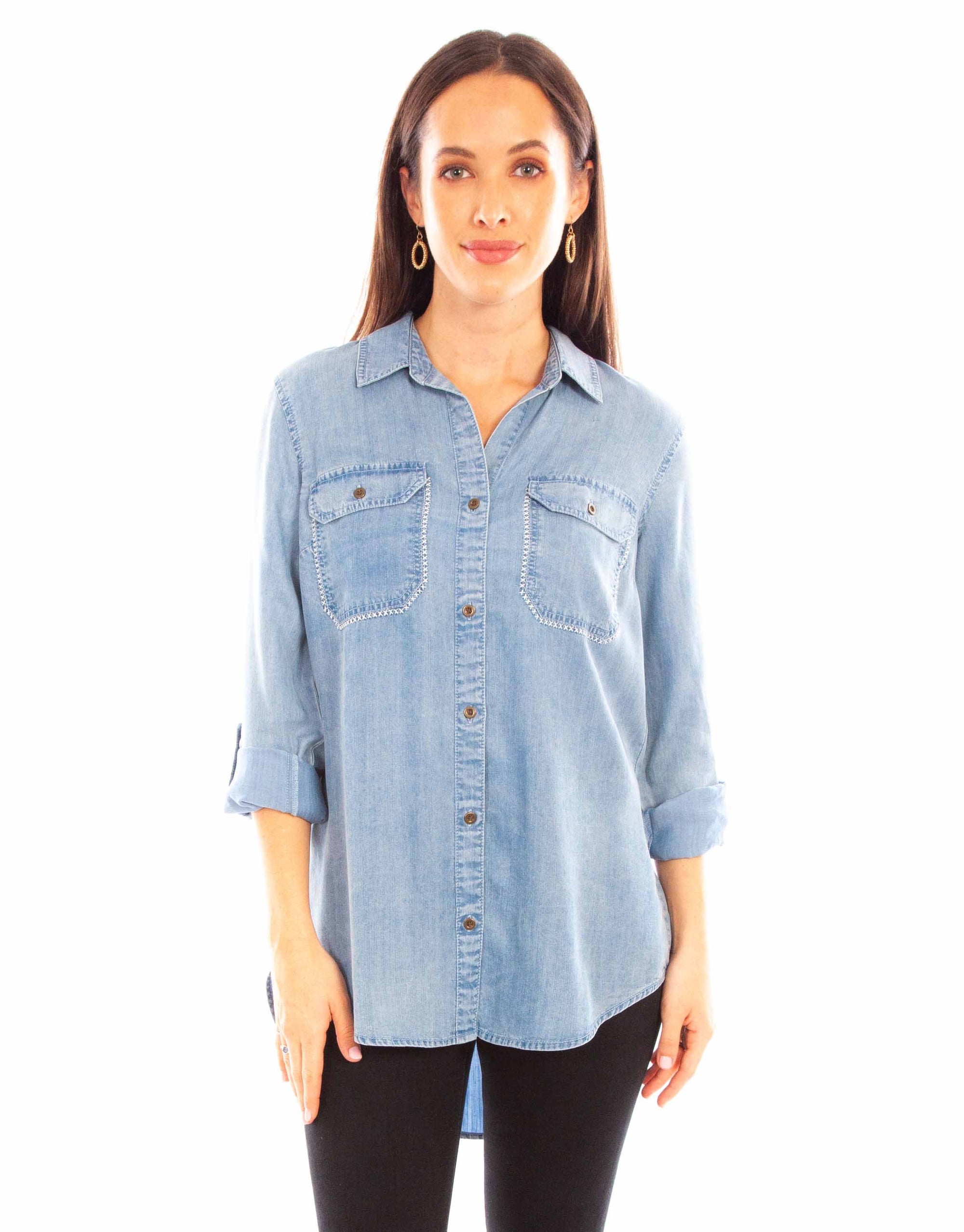 X Stitch Top W/lace Up Back - HC844