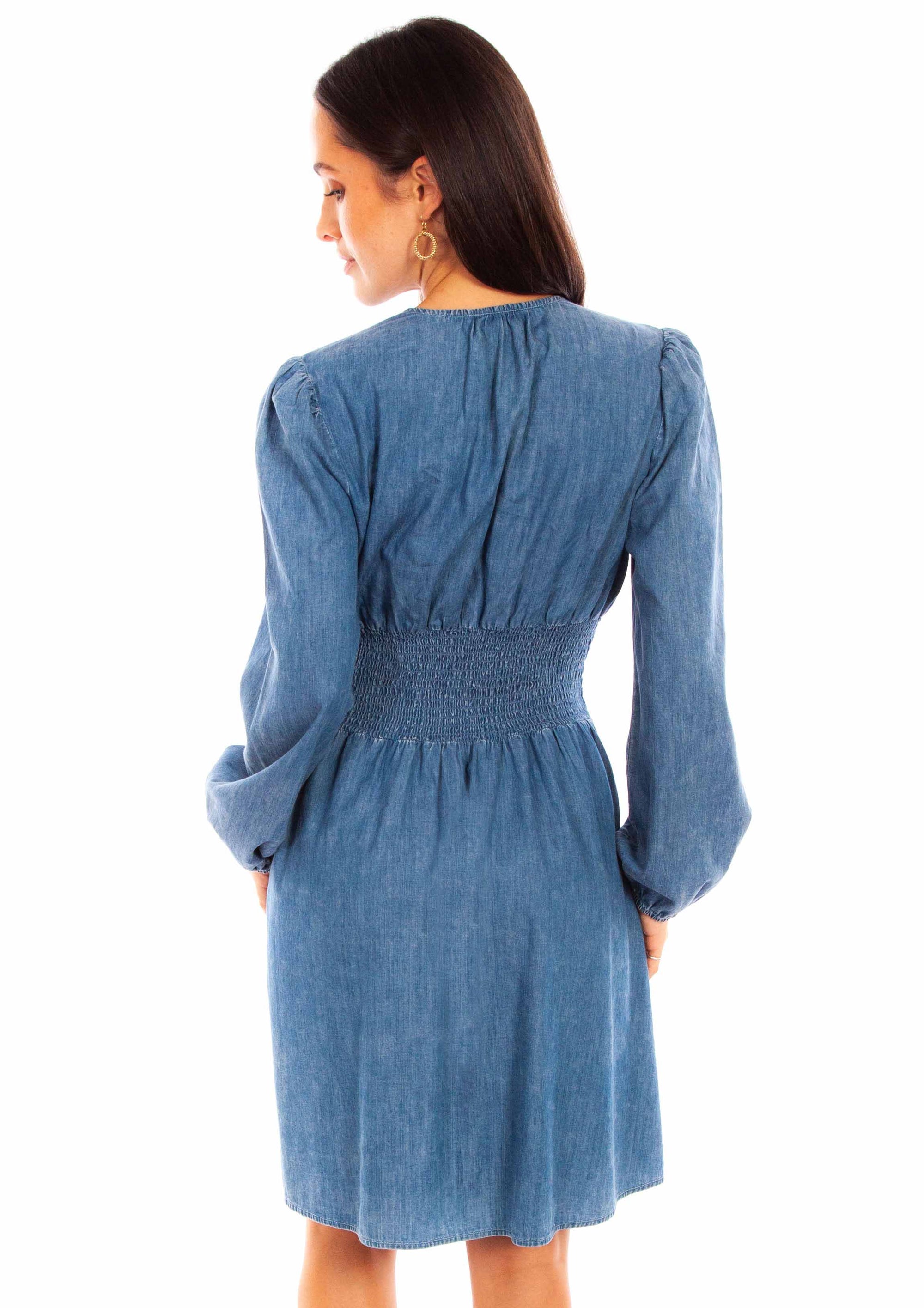 Peplum Style Dress W/lace Up - HC852