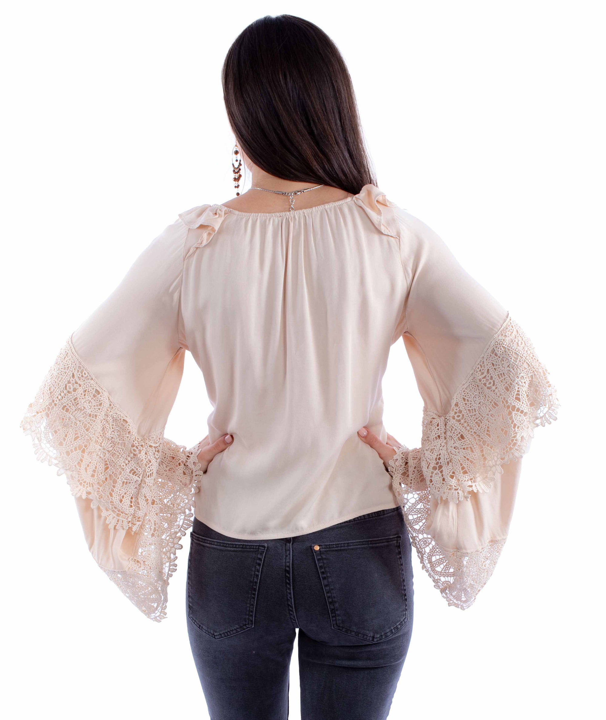 Crochet Bell Sleeve Top - HC860