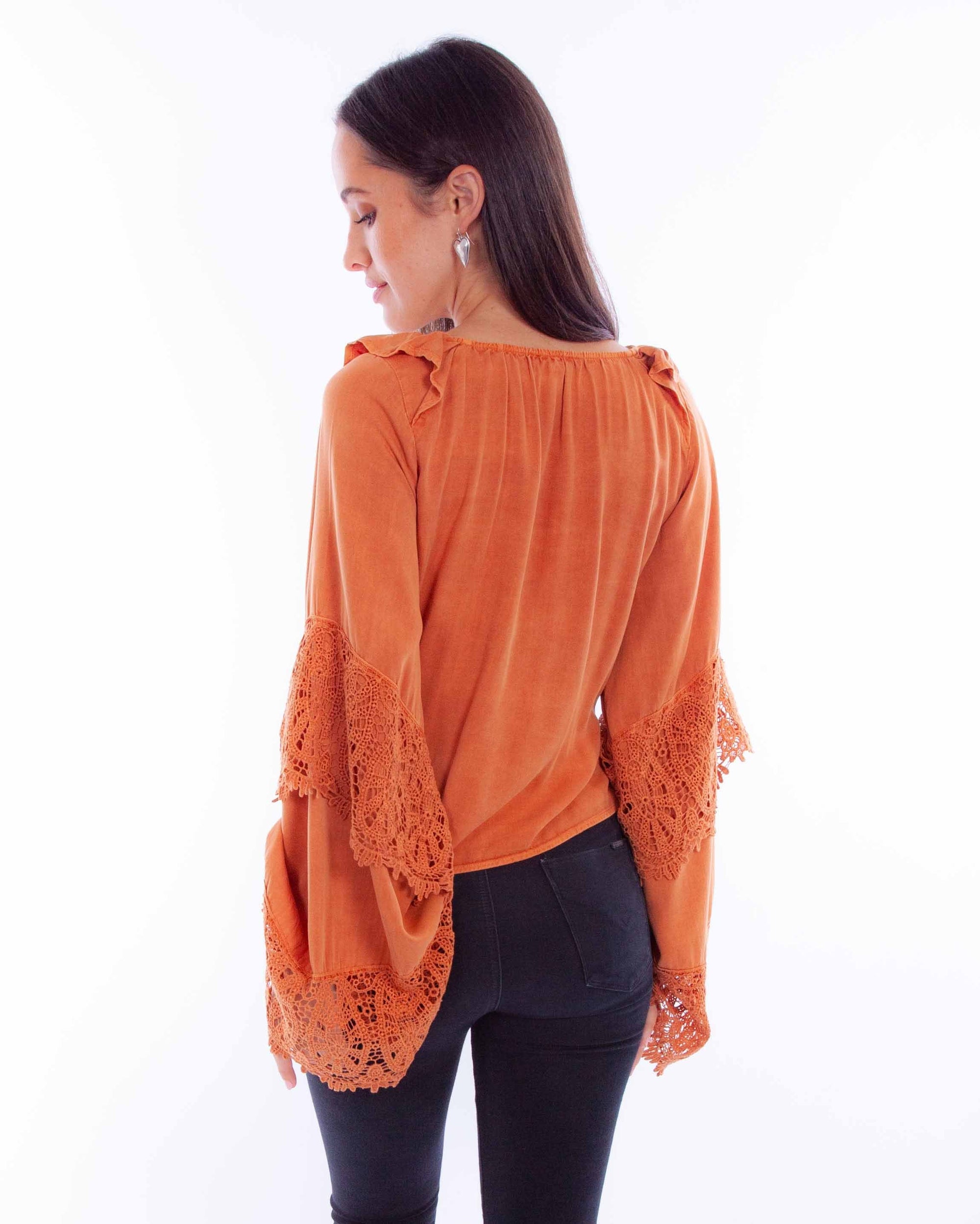 Crochet Bell Sleeve Top - HC860