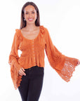 Crochet Bell Sleeve Top - HC860