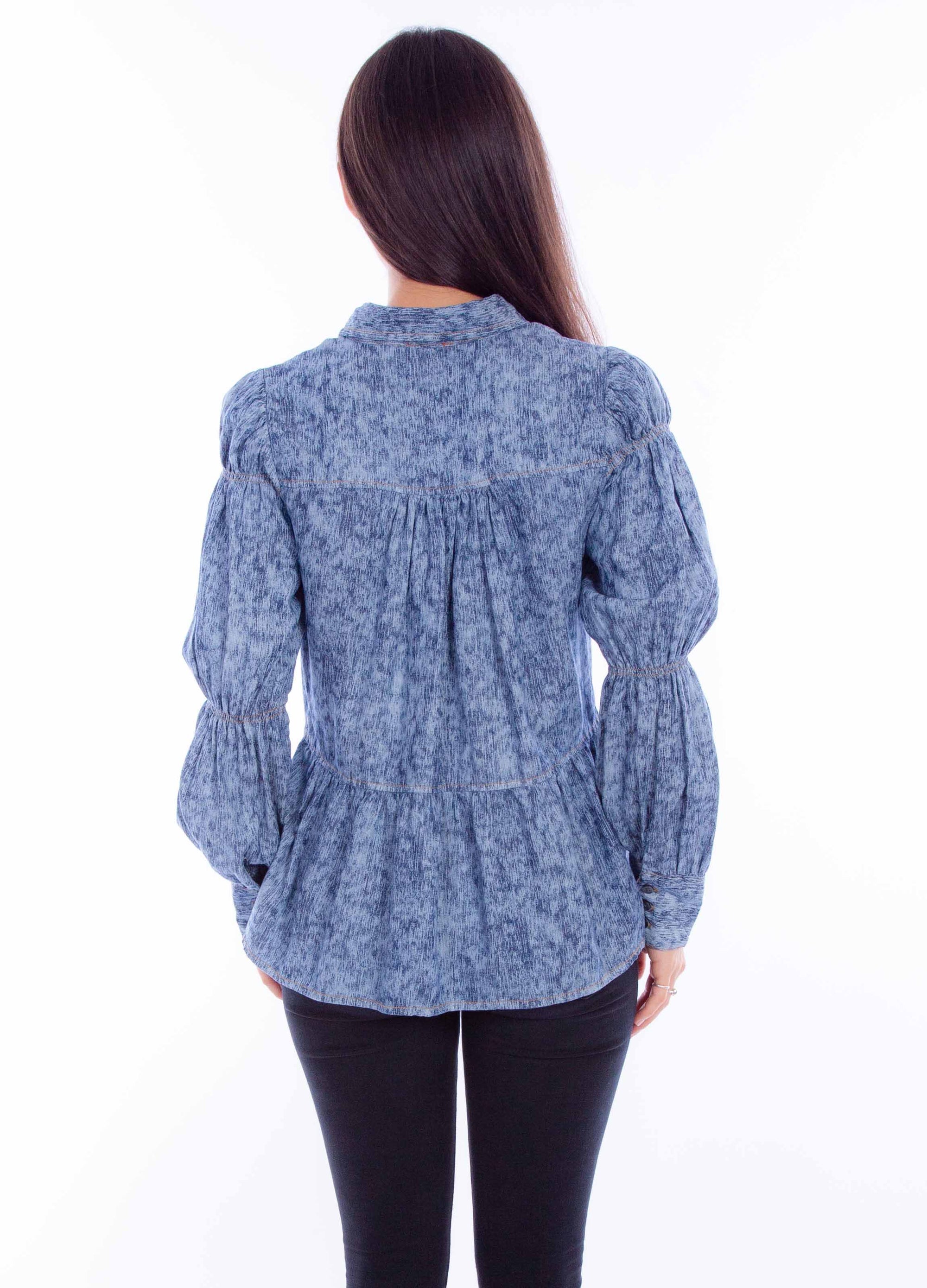 Tiered Shirt W/smock Tier Sleeve - HC861