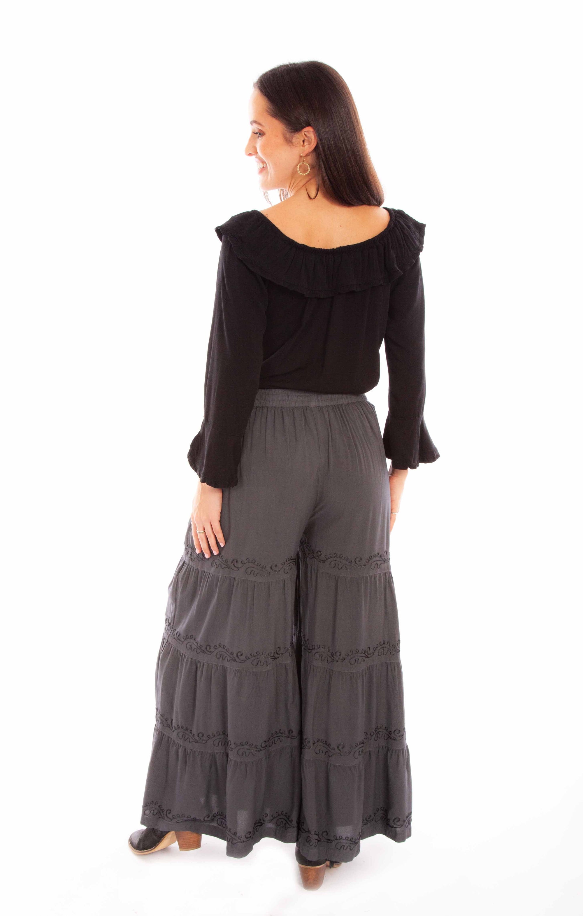 Rayon Palazzo Pants W/pockets - HC867