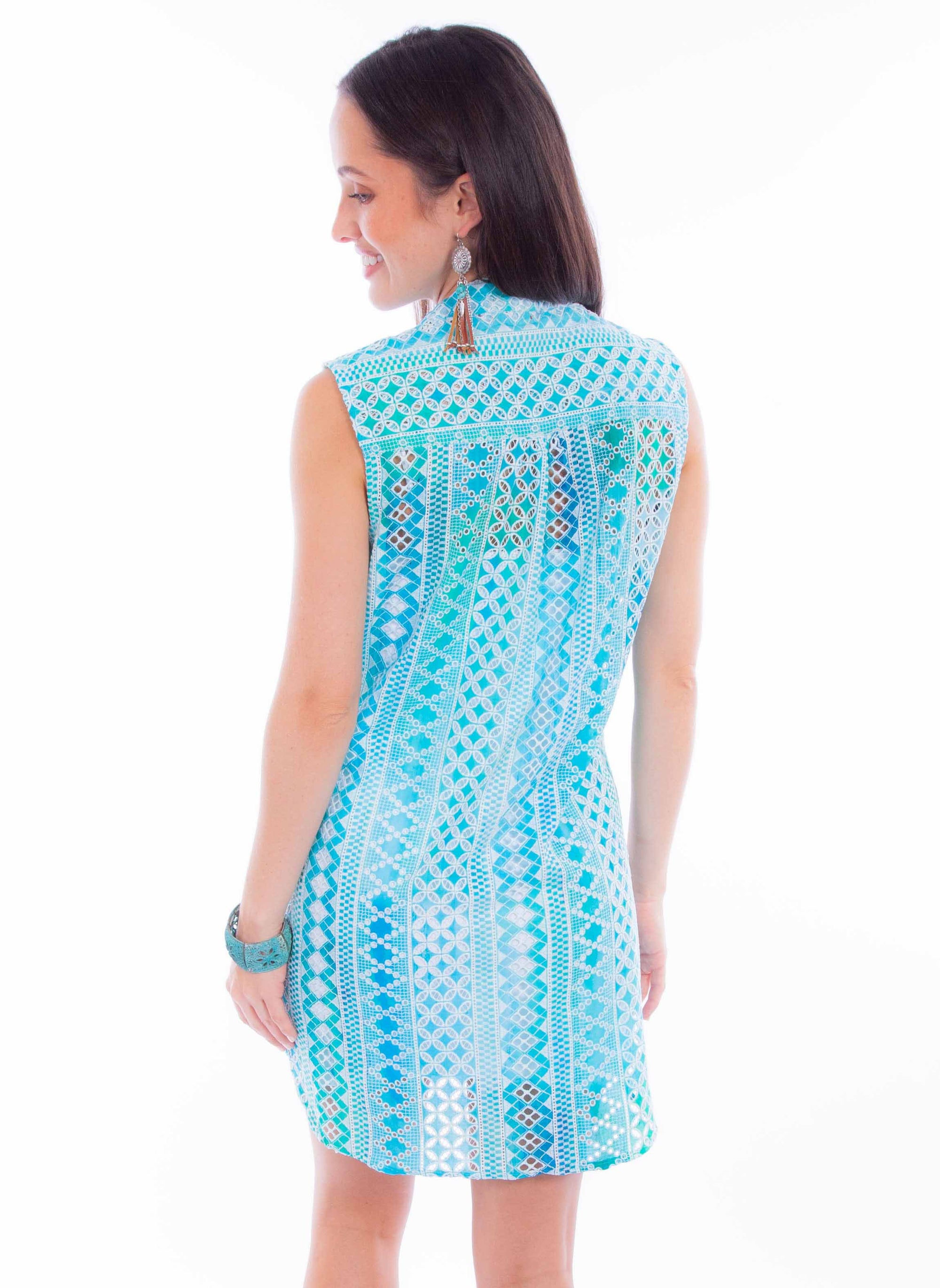Eyelet Sleeveless Dress - HC899