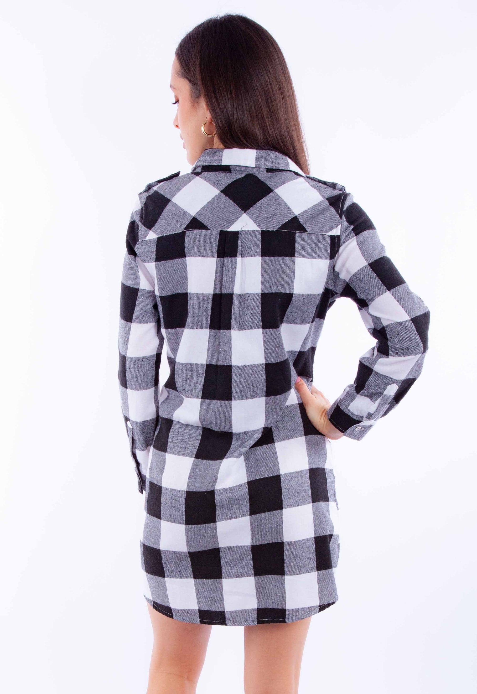 Buffalo Check Shirt-dress - HC907