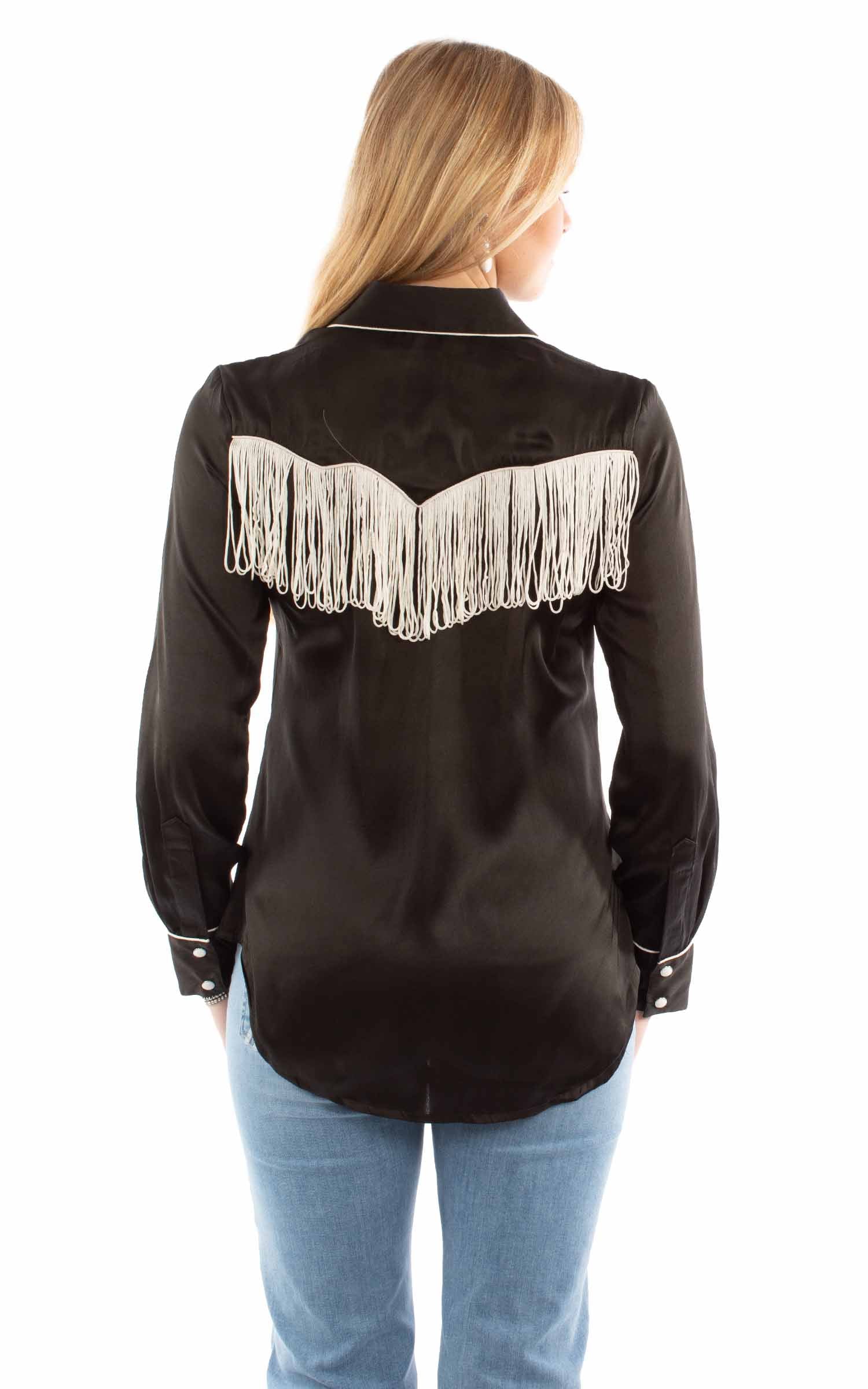 Solid Blouse With Piping/fringe - HC922