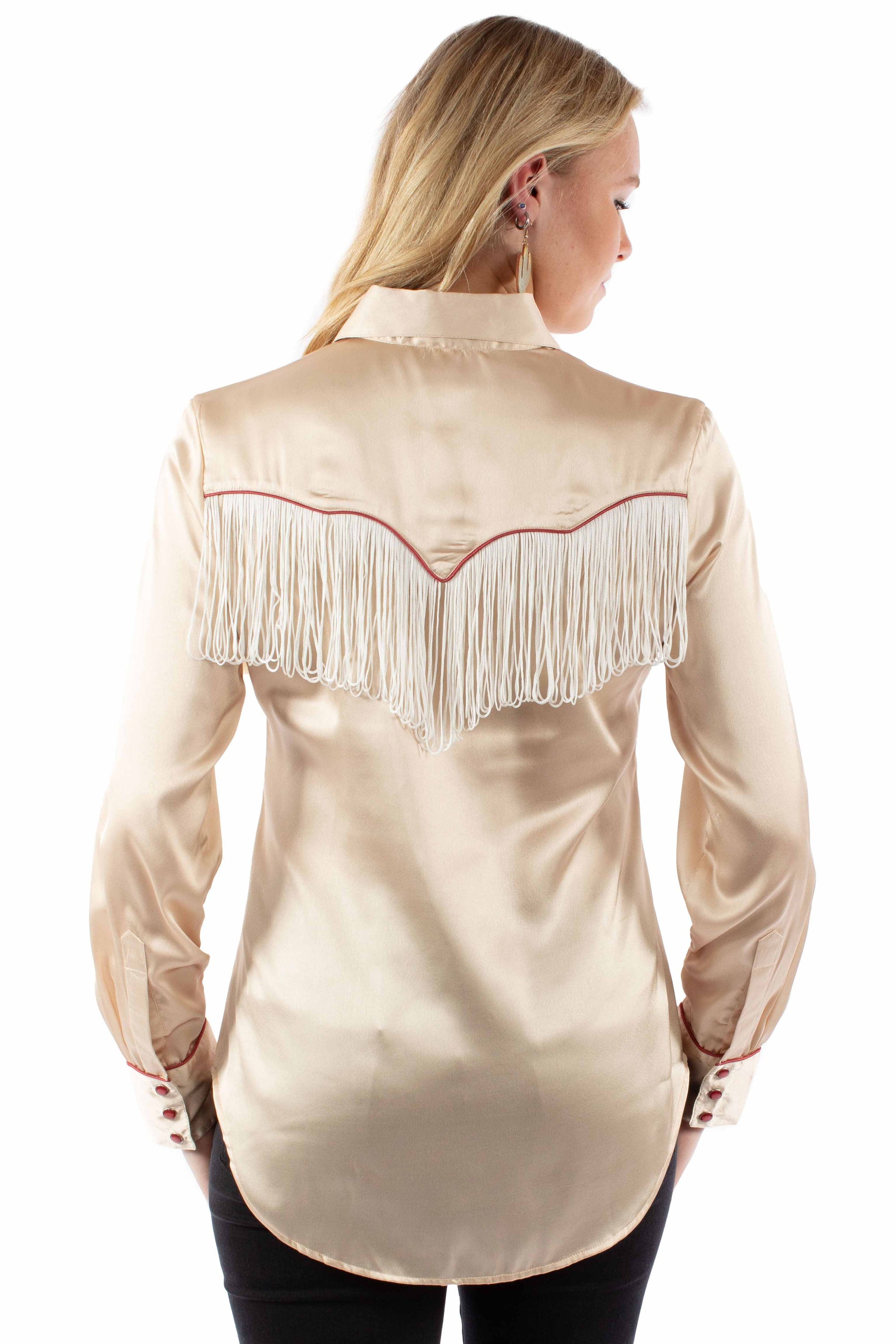 Solid Blouse With Piping/fringe - HC922