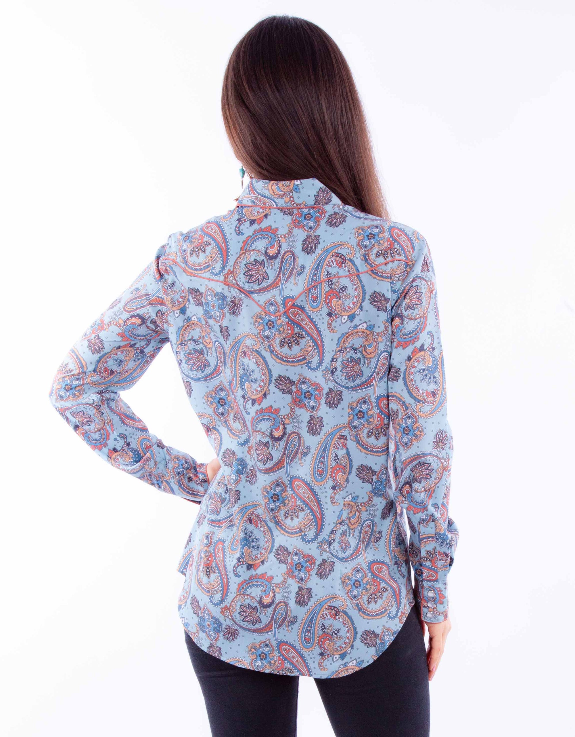 Paisley Western Blouse - HC926