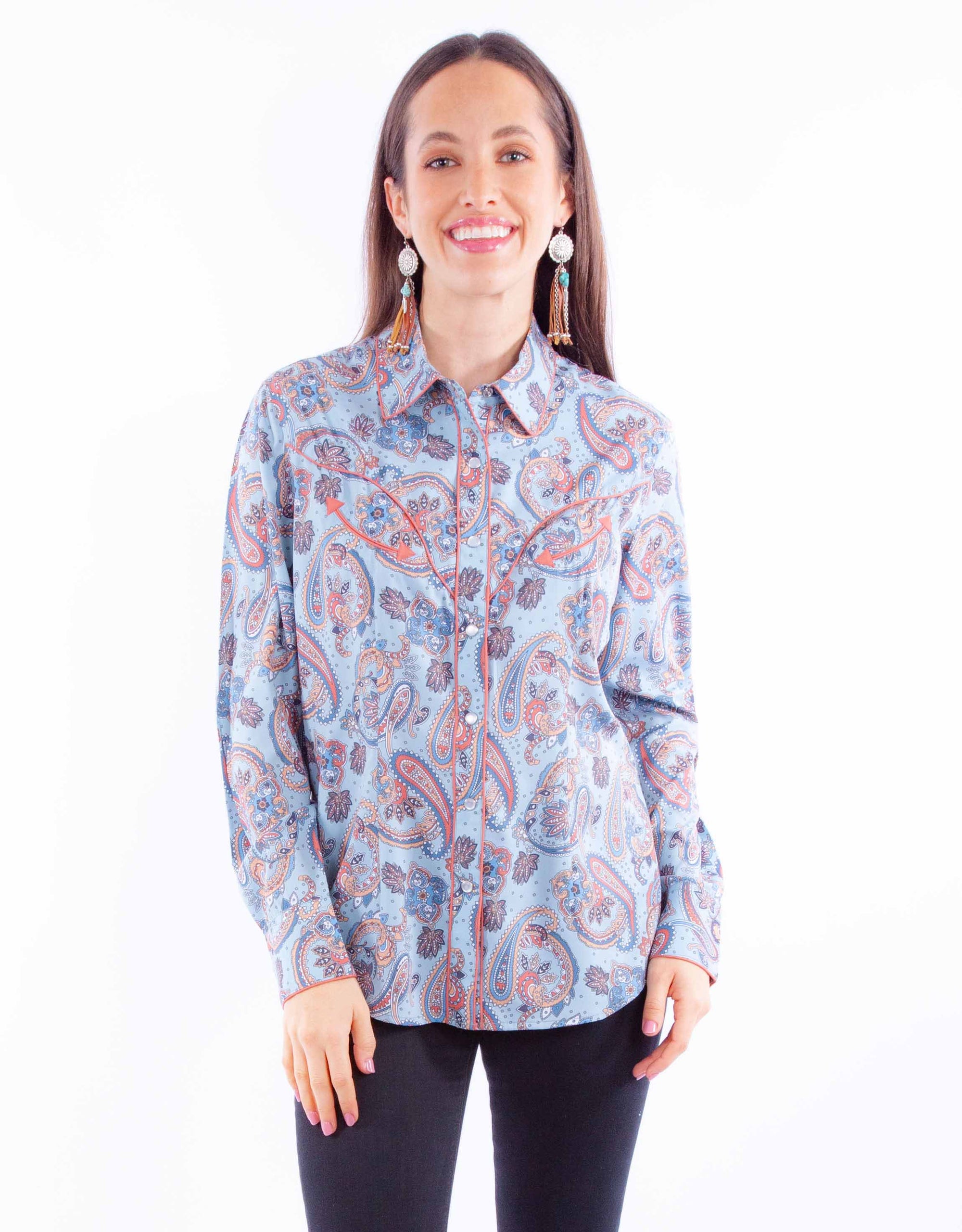 Paisley Western Blouse - HC926