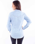 Cotton Western Snap Front Top With Two Flap Chest Pockets