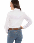Snap Front Western Style Cotton Shirt With Classic Detailing Durable Everyday Comfort