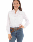 Snap Front Western Style Cotton Shirt With Classic Detailing Durable Everyday Comfort