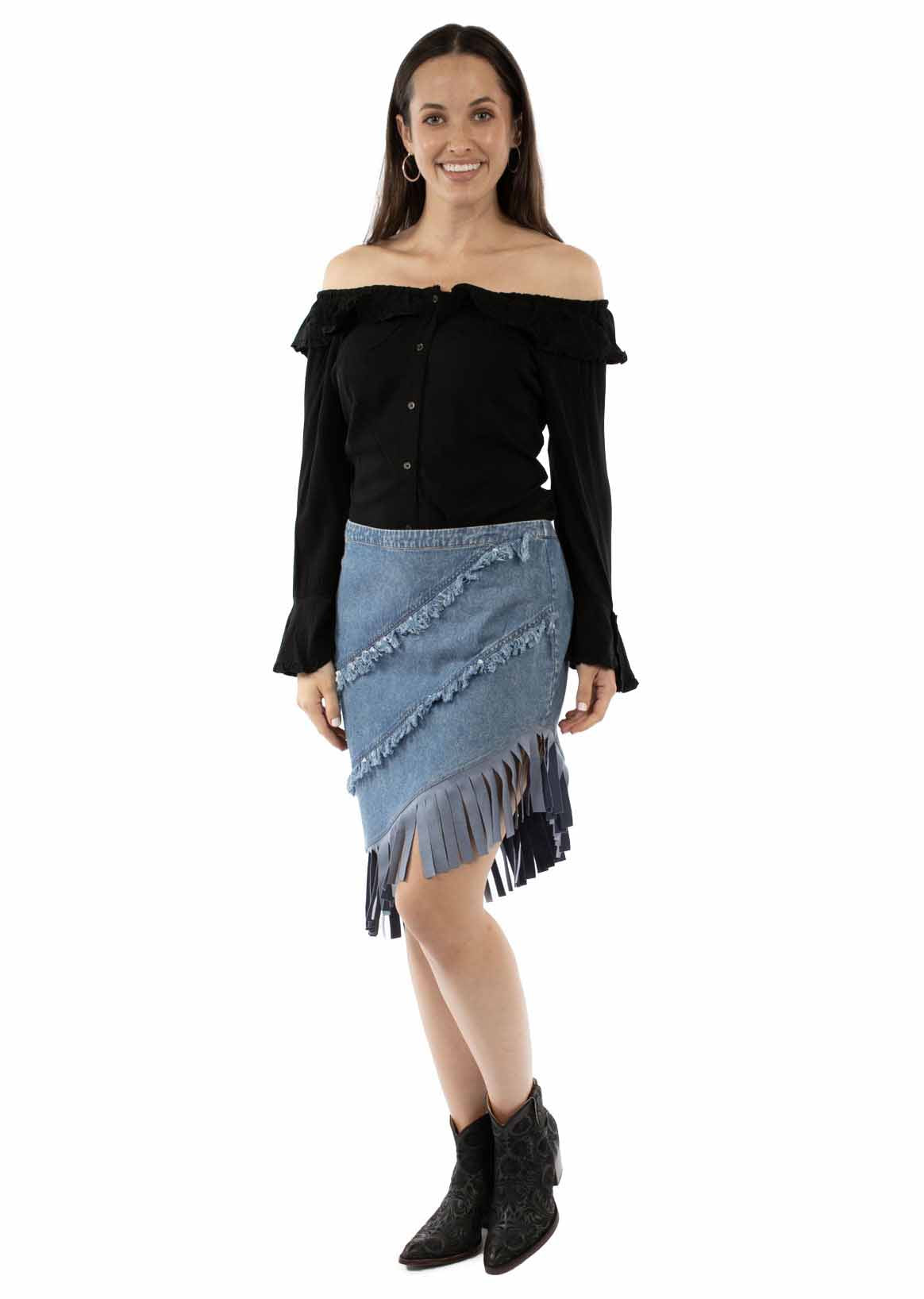 Fringe Trim Skirt - HC938