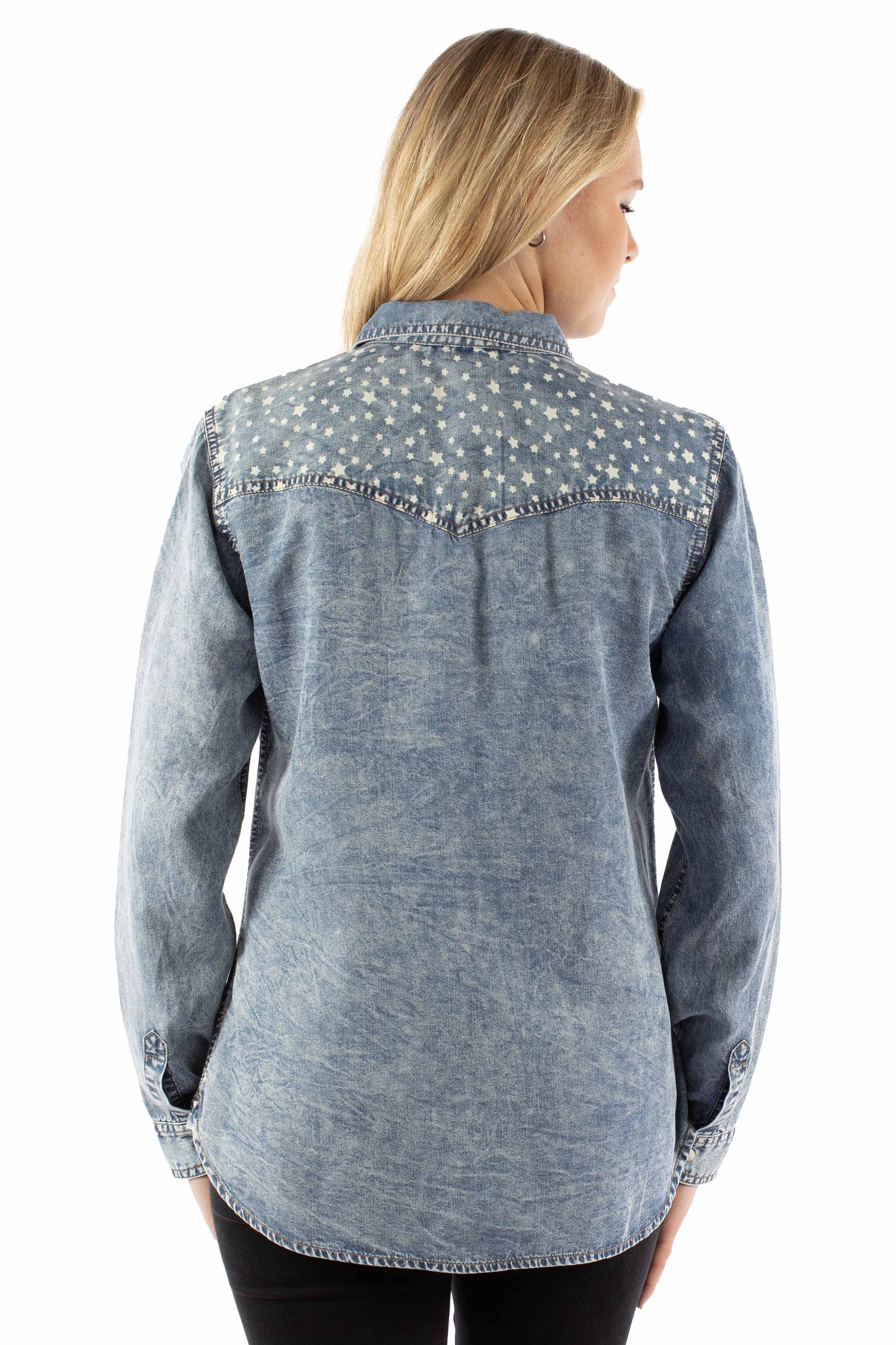 Snap Front Star Yokes Blouse - HC944