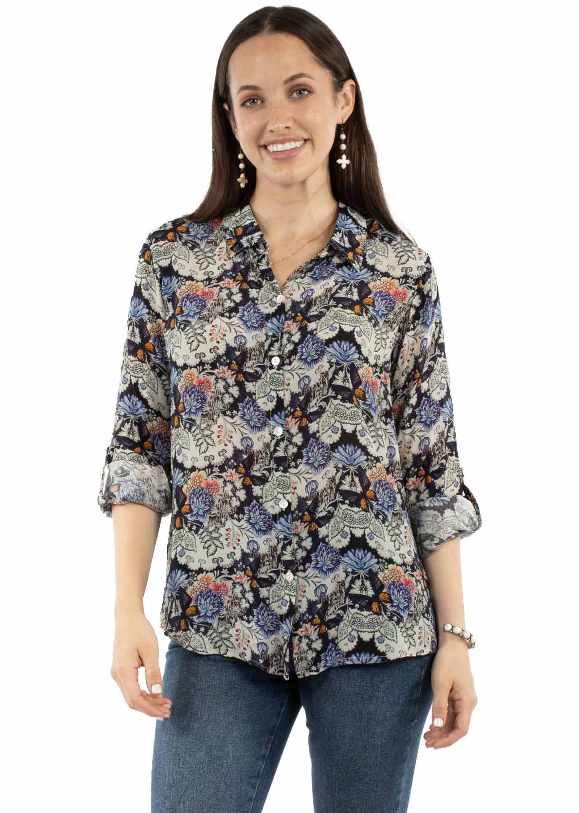 Button Up W/roll Up Sleeves - HC947