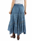 Rose Print Rayon Skirt - HC958