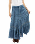 Rose Print Rayon Skirt - HC958
